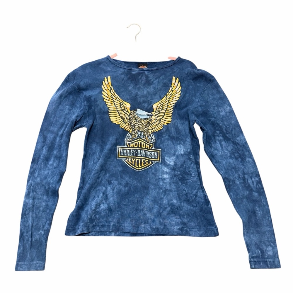 Harley Davidson Blue Tie Dye Eagle Tee XL